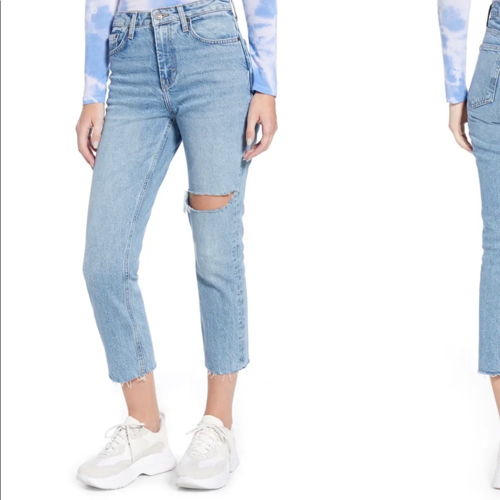Topshop Straight Leg Jeans